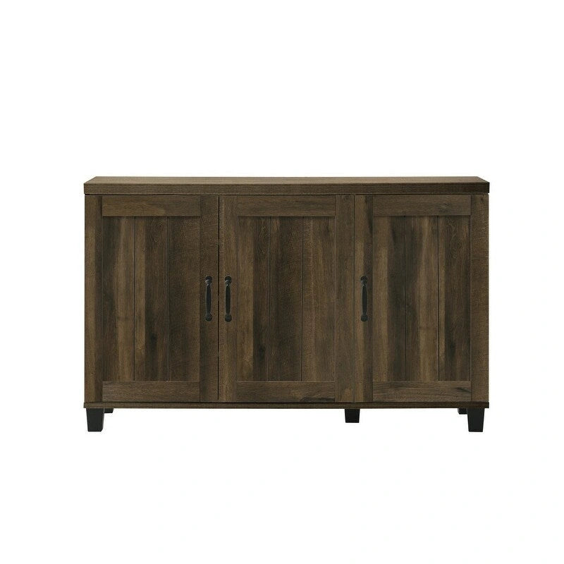Modern Style 45W 3-Door Shoe Cabinet, with 6 Adjustable Shelves