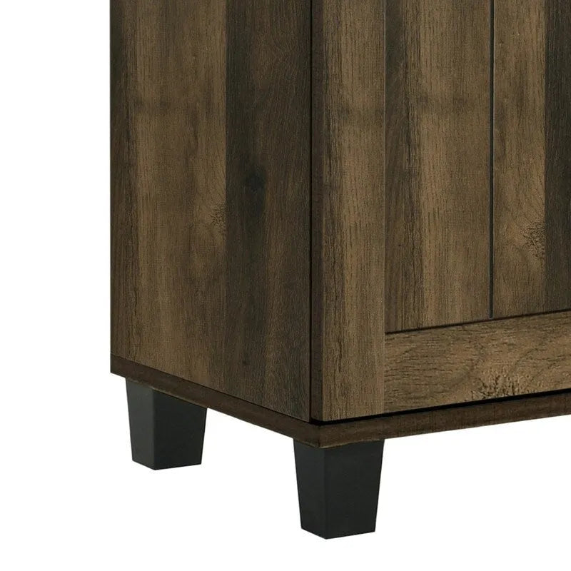 Modern Style 45W 3-Door Shoe Cabinet, with 6 Adjustable Shelves