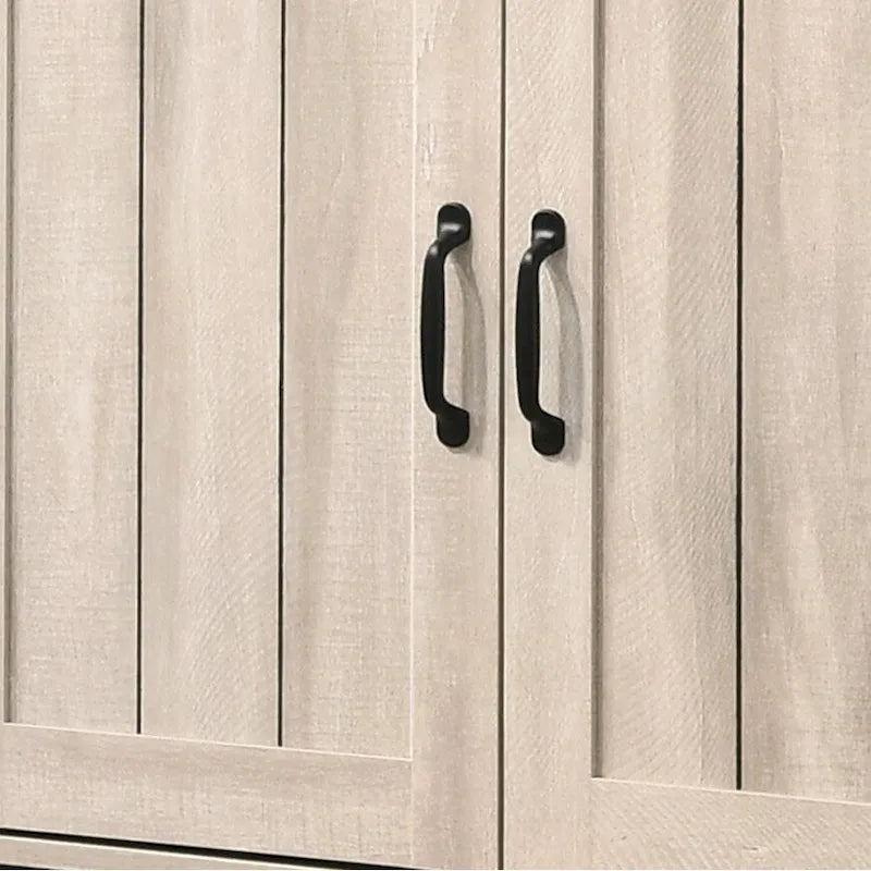 Modern Style 45W 3-Door Shoe Cabinet, with 6 Adjustable Shelves