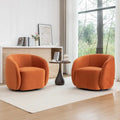 Modern Glam Velvet Upholstered 360 Degree Swivel Accent Armchair Set of 2