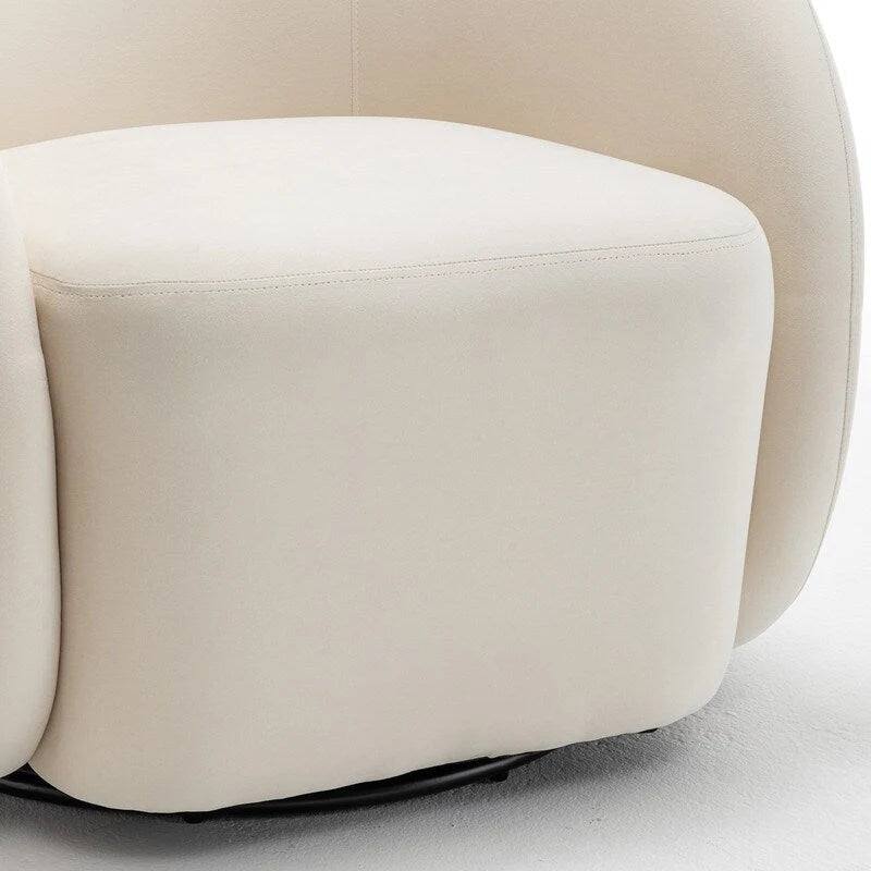 Modern Glam Velvet Upholstered 360 Degree Swivel Accent Armchair Set of 2