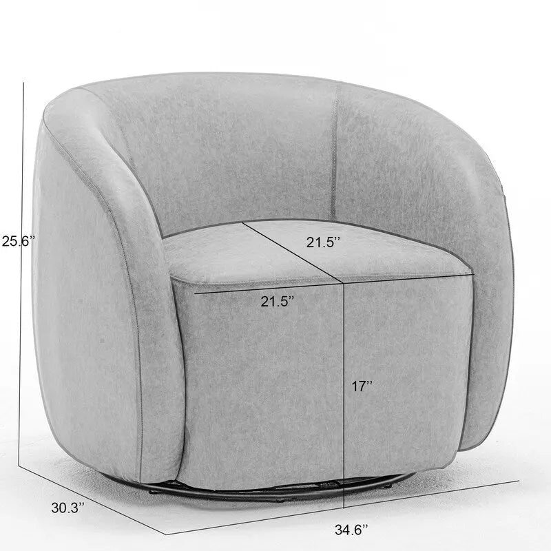 Modern Glam Velvet Upholstered 360 Degree Swivel Accent Armchair Set of 2