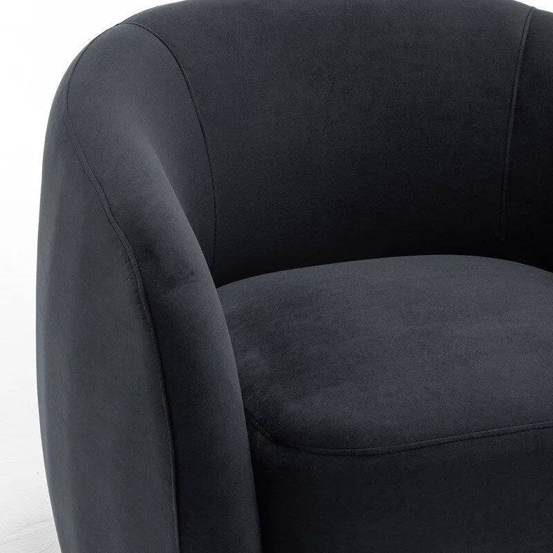 Modern Glam Velvet Upholstered 360 Degree Swivel Accent Armchair Set of 2