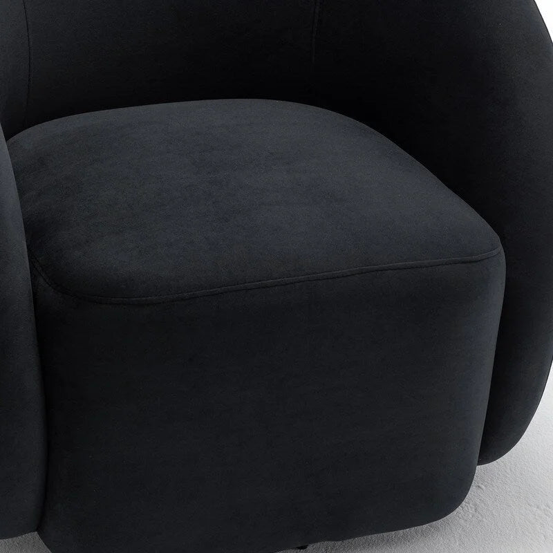 Modern Glam Velvet Upholstered 360 Degree Swivel Accent Armchair Set of 2