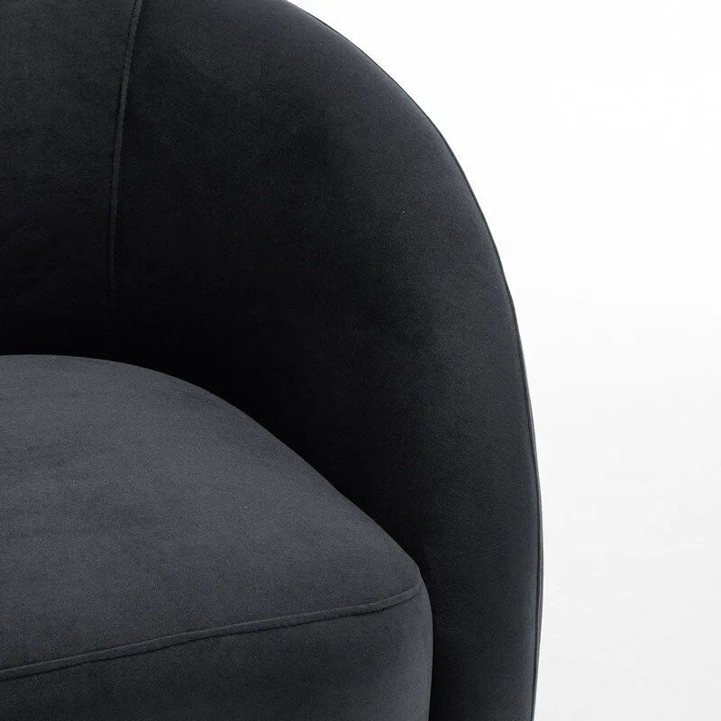 Modern Glam Velvet Upholstered 360 Degree Swivel Accent Armchair Set of 2