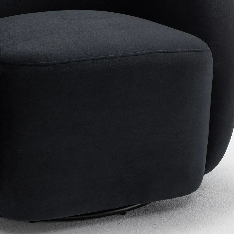 Modern Glam Velvet Upholstered 360 Degree Swivel Accent Armchair Set of 2