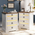2-Drawer Nightstand With Charging Station and Gun Drawer (Set of 2)