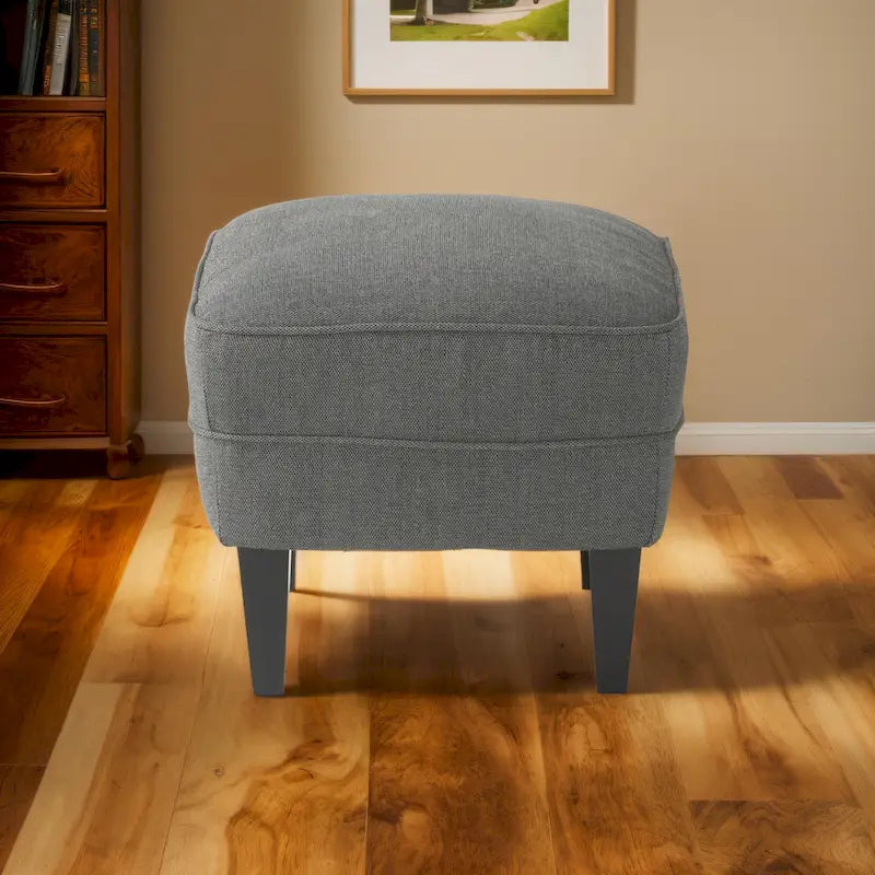 Modern 32.5 Upholstered Club Chair with Ottoman Set amd Nailheads for Living Room