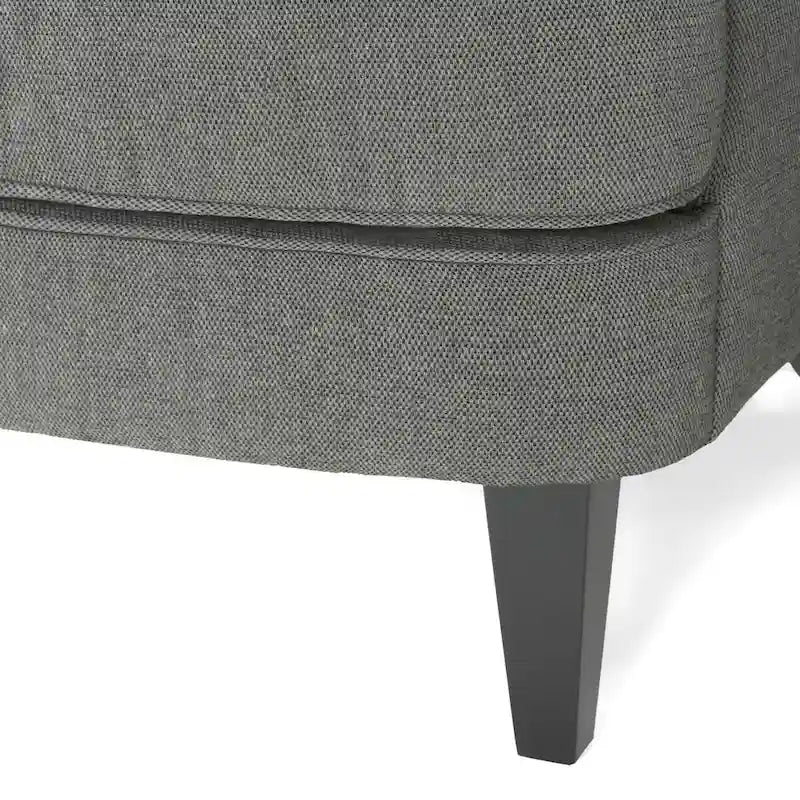 Modern 32.5 Upholstered Club Chair with Ottoman Set amd Nailheads for Living Room