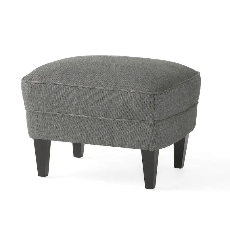 Modern 32.5 Upholstered Club Chair with Ottoman Set amd Nailheads for Living Room