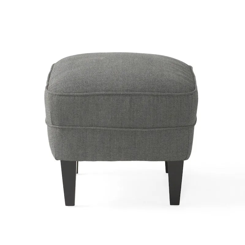 Modern 32.5 Upholstered Club Chair with Ottoman Set amd Nailheads for Living Room