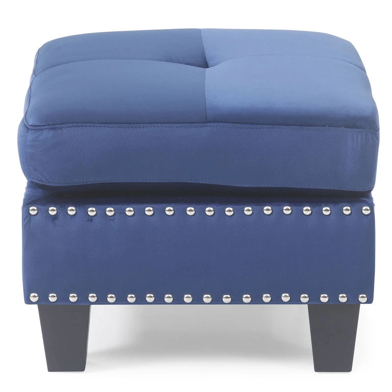 Tufted Velvet Ottoman