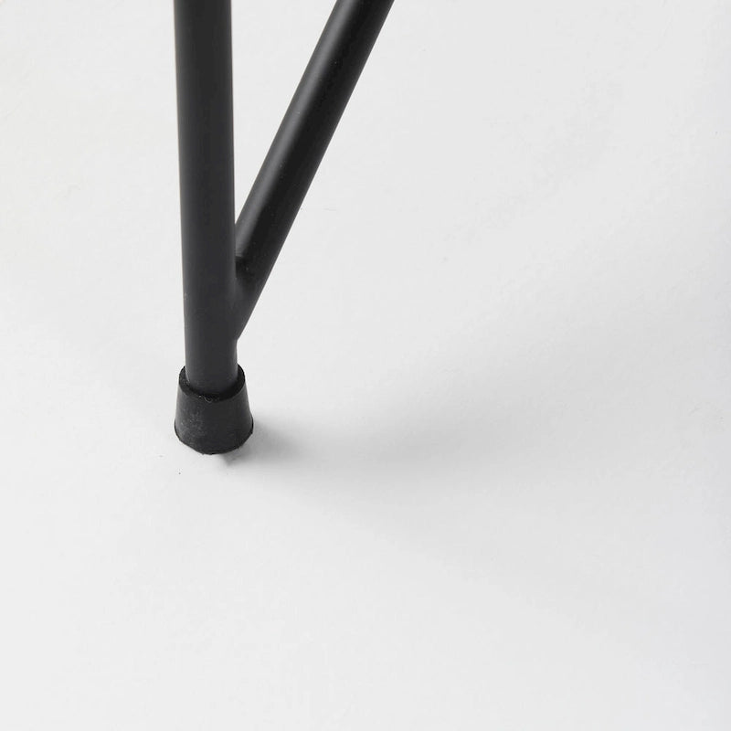 Black Faux Leather w/Black Metal Frame Accent Chair