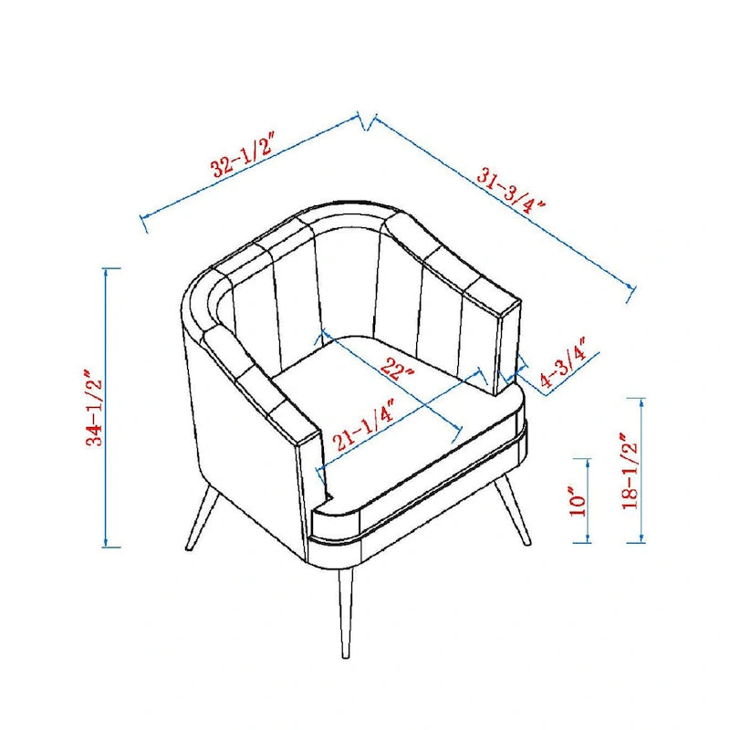 Contemporary Upholstered Accent Chair by