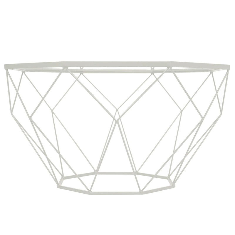 29 Modern Octagon Center Coffee Table with Tempered Glass Table top & Sturdy Metal Geometric Base for Living Room Office
