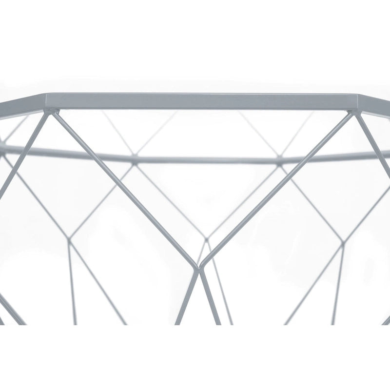 29 Modern Octagon Center Coffee Table with Tempered Glass Table top & Sturdy Metal Geometric Base for Living Room Office