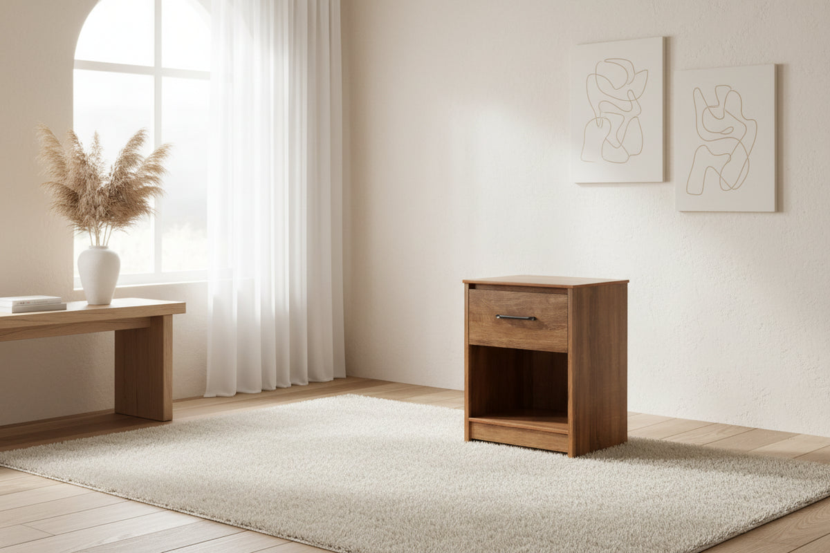 Multipurpose Sofa Side Table Wooden End Table Nightstand with Drawer