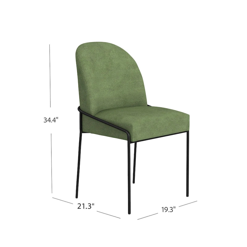 Modern Velvet Upholstered Dining Chair- single pack