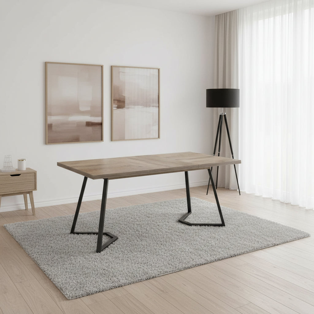 Modern Dining Table, White Faux Marble Small Kitchen Table for Family