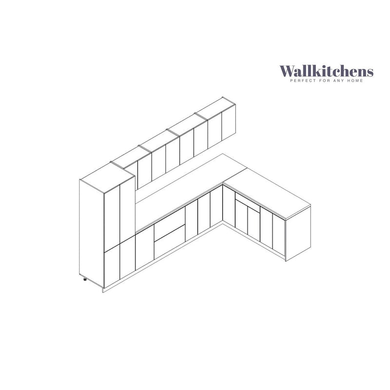 Kitchen Collection White Matte Color Base Size 11Ft Wide - 138x85
