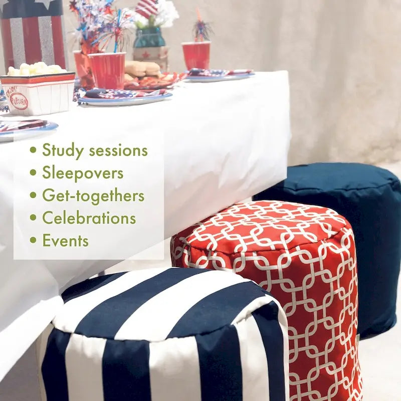 Pouf für drinnen und draußen, 16 L x 16 W x 17 H