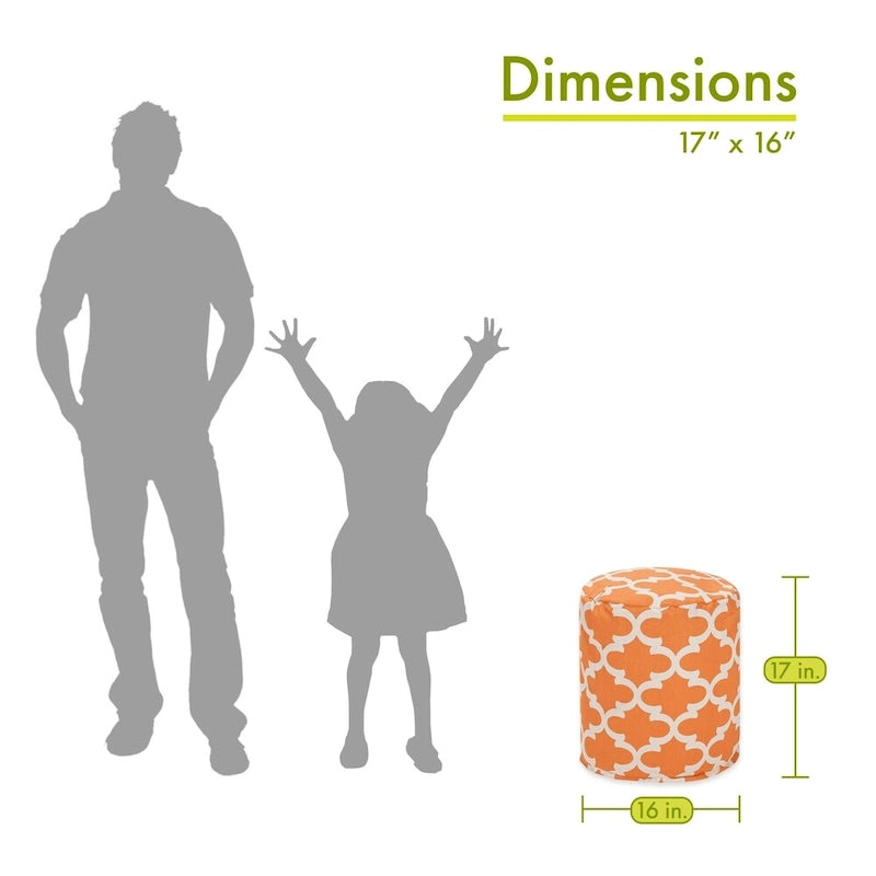 Pouf für drinnen und draußen, 16 L x 16 W x 17 H