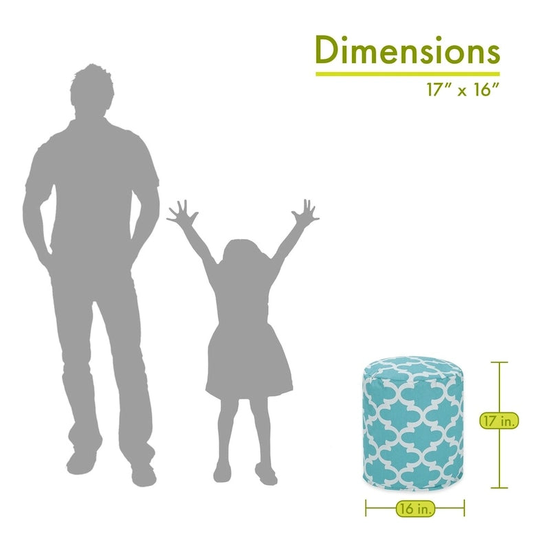 Pouf für drinnen und draußen, 16 L x 16 W x 17 H