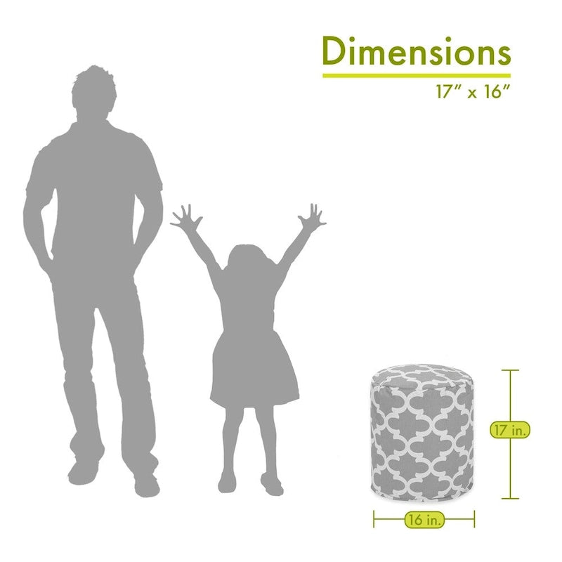Pouf für drinnen und draußen, 16 L x 16 W x 17 H