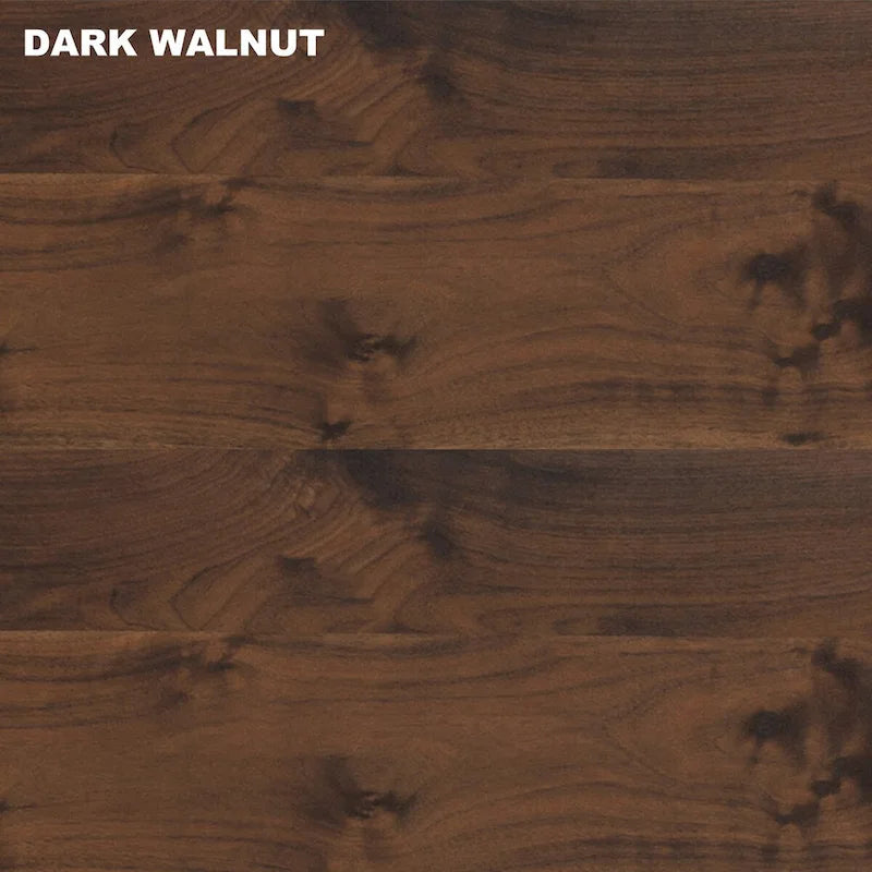 Contemporary Dark Walnut Wood Four-Door Credenza File Cabinet