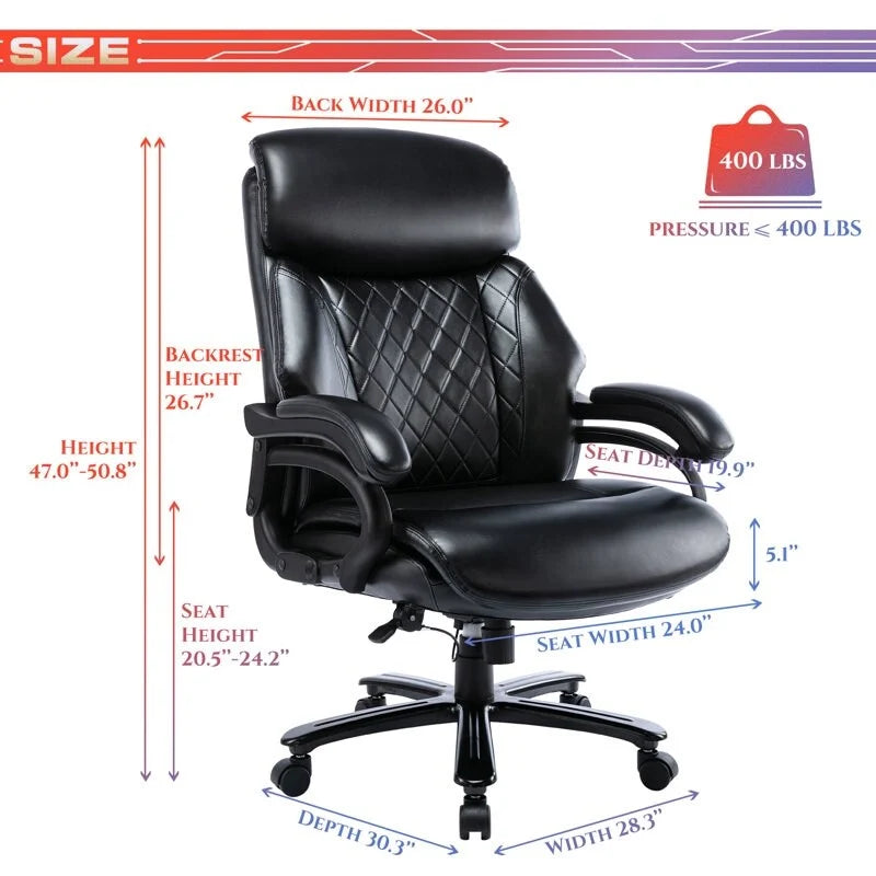 High Back Big & Tall 400lb Ergonomic Executive Office Chair