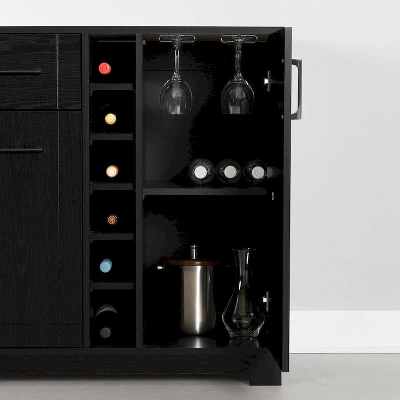 Bar Cabinet with Bottle and Glass Storage